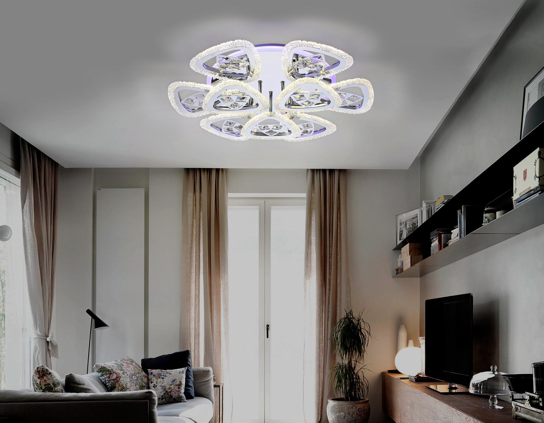 Потолочная люстра Ambrella light с пультом ACRYLICA FA2922_AMB