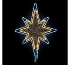 Светодиодная Макушка Феерия 100 см, Микс Белого и Тепло-Белого без Снежинки, 220В LC-13201