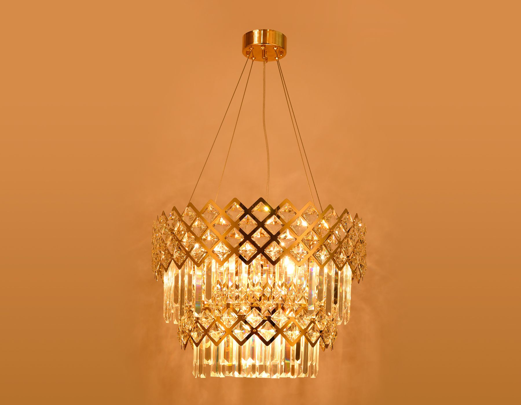 Подвесная люстра Ambrella light с хрусталем TR TR5275_AMB