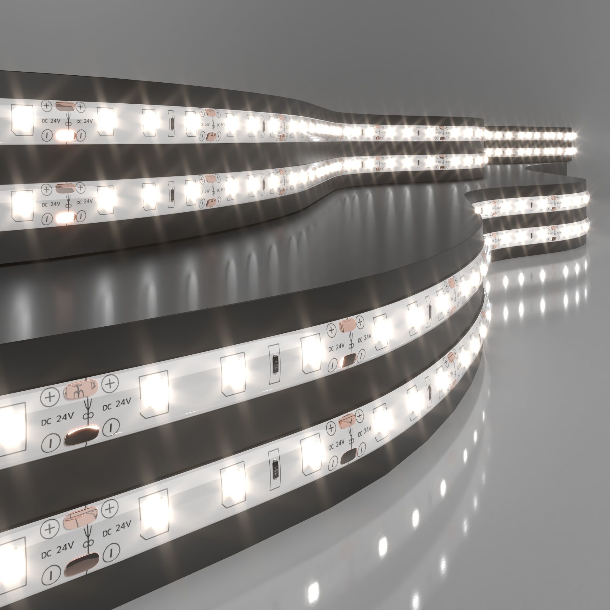 Лента светодиодная 24V 4,8W 60Led 2835 IP65 дневной белый, 5м a052957_ES