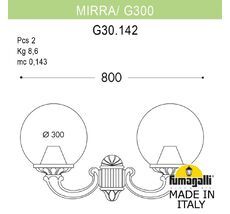 Уличный настенный светильник FUMAGALLI MIRRA G30.142.000.BXF1R