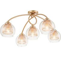 Потолочный люстра 5х40Вт E14, металл/стекло, шампань (плафоны шарики) Escada 284/5_ESC
