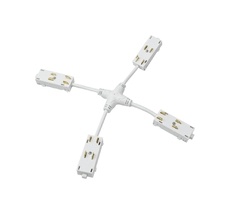 Гибкий Х-образный коннектор трека Denkirs SMART UNI TR2116-WH