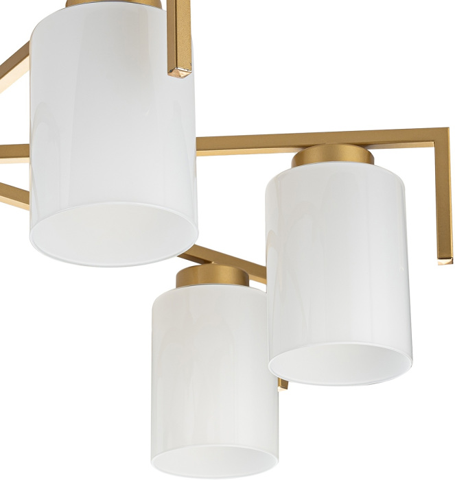 Потолочная люстра для гостиной в стиле модерн на штанге Escada 1142/7P Gold_ESC