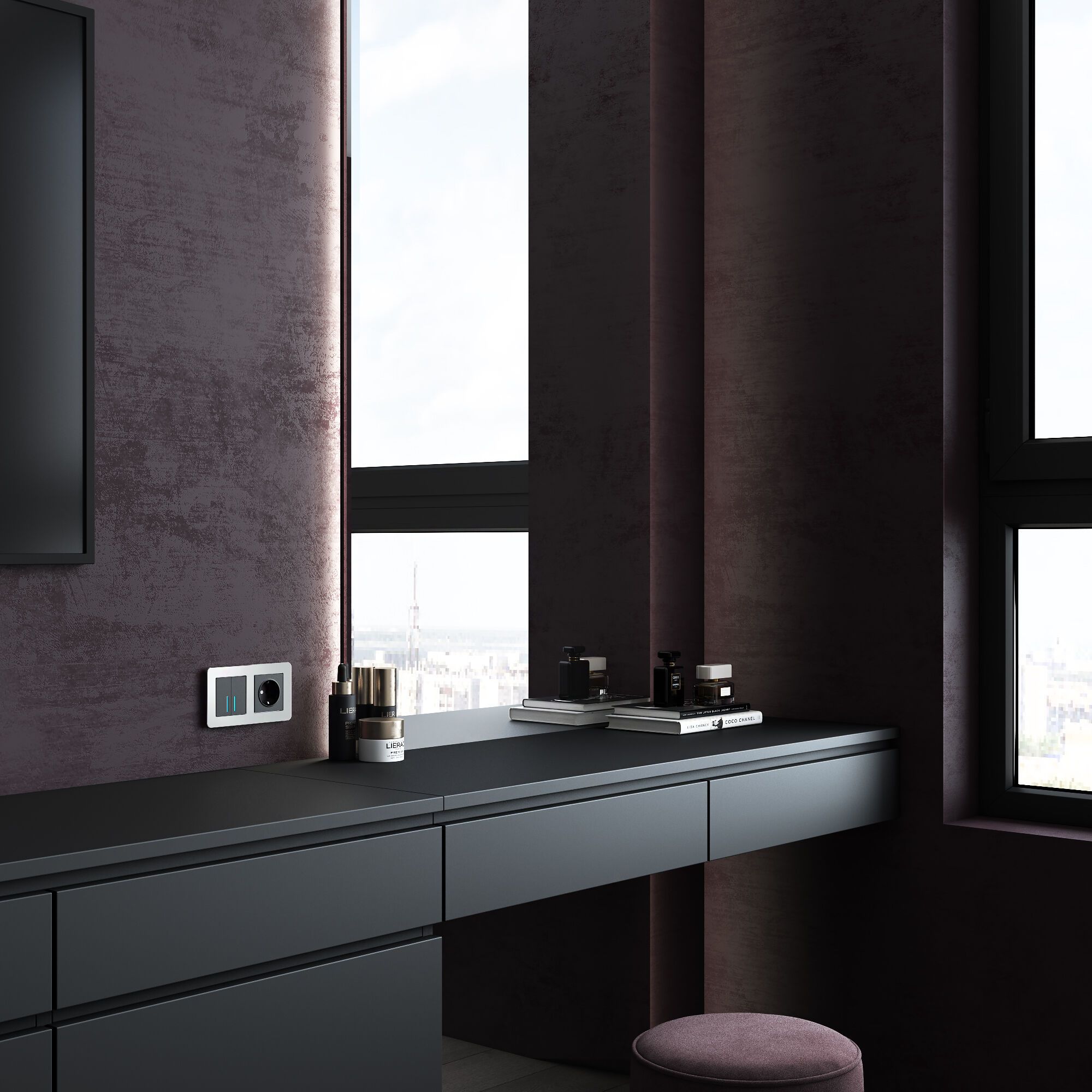 Рамка на 2 поста Platinum алюминий Werkel a059212_WR