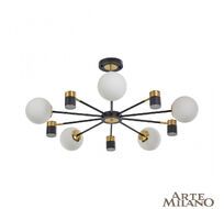 Потолочная люстра Arte Milano Ferrara 274802/10 BK/GD