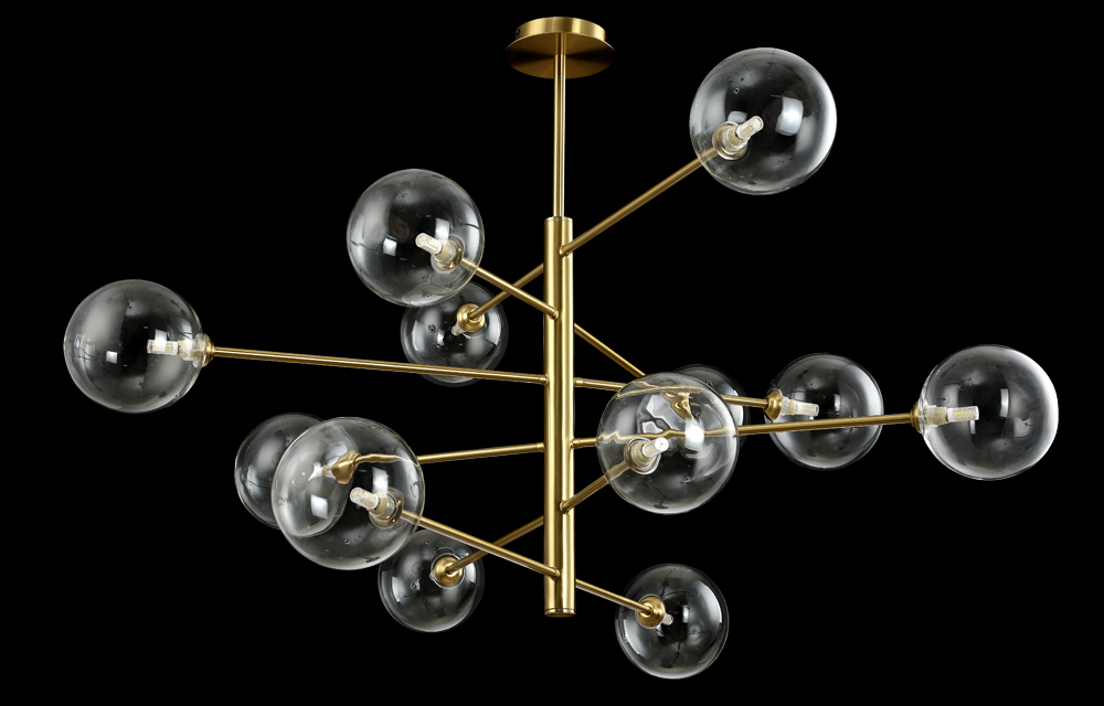 Подвесная люстра Crystallux MARZO MARZO SP12 BRONZE/TRANSPARENTE_CR