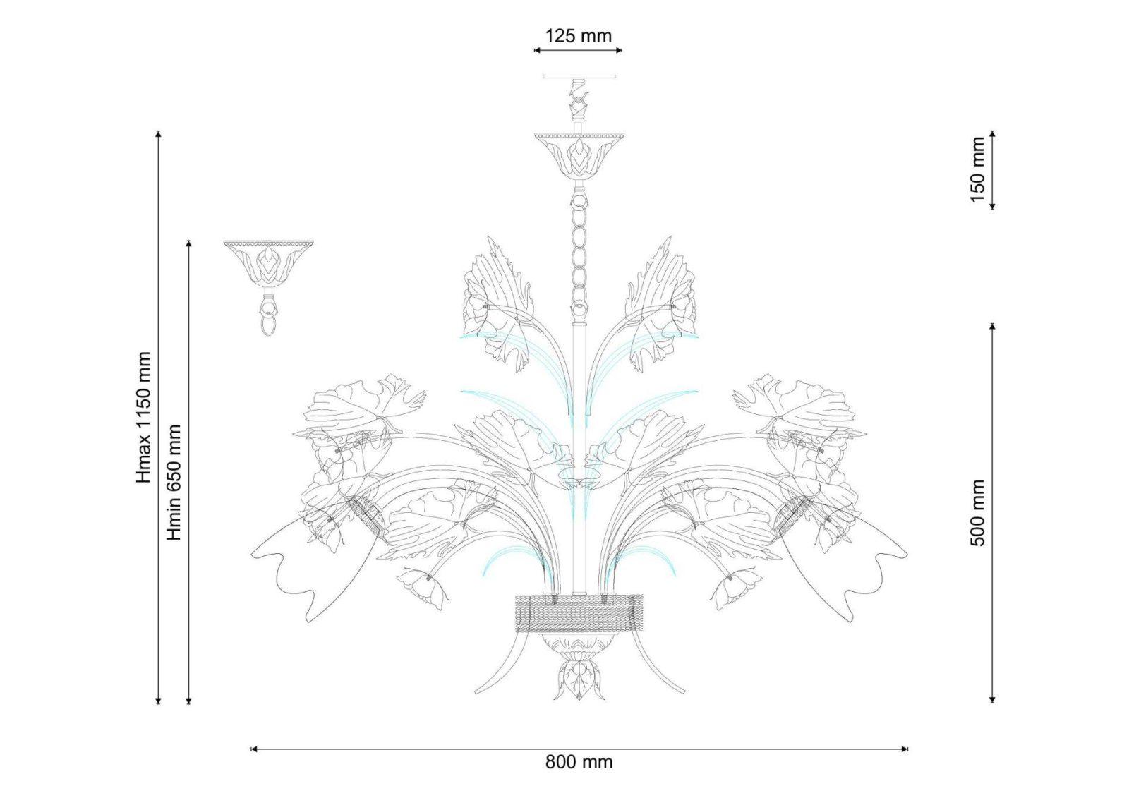Подвесная люстра Lucia Tucci FIORI Fiori di rose 1760.8