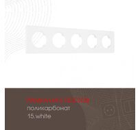 Рамка из поликарбоната на 5 постов Arte Milano 502.15-5.white