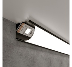 Угловой алюминиевый профиль черный/белый для светодиодной ленты LL-2-ALP008 a053627_ES