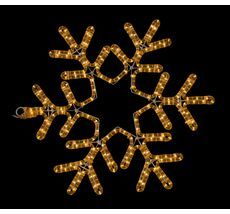 Светодиодная Снежинка 0,5м Тепло-Белая, Дюралайт на Металлическом Каркасе, IP54 LC-13053