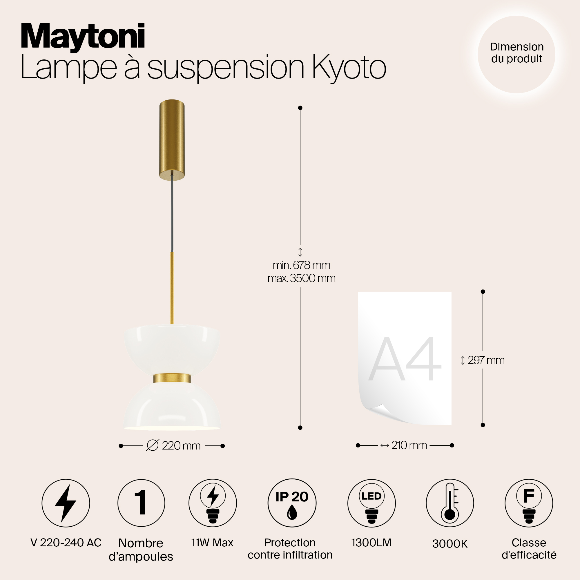 Подвесной светильник Maytoni Kyoto MOD178PL-L11G3K_MY