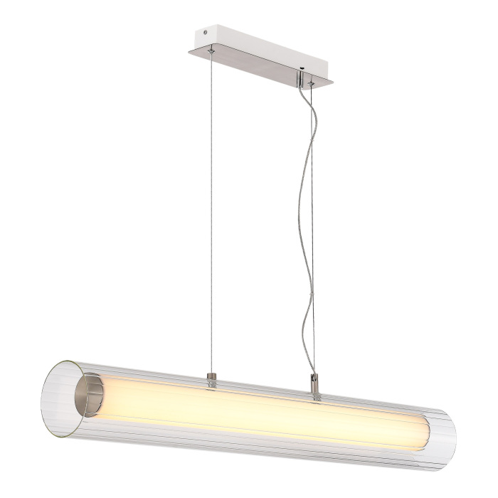 Подвесной светильник светодиодный Никель/Белый Прозрачный LED 1*33W 3000K/4000K ST Luce SL2010.103.01