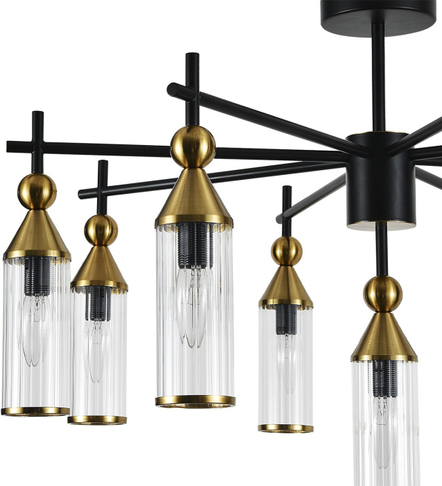 Потолочная люстра на штанге (13037/9R Black) Indigo V000529