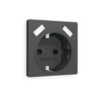 Лицевая панель для электрической розетки с заземлением со шторками 2USB A+A Ambrella Volt QUANT AP9090_AMB