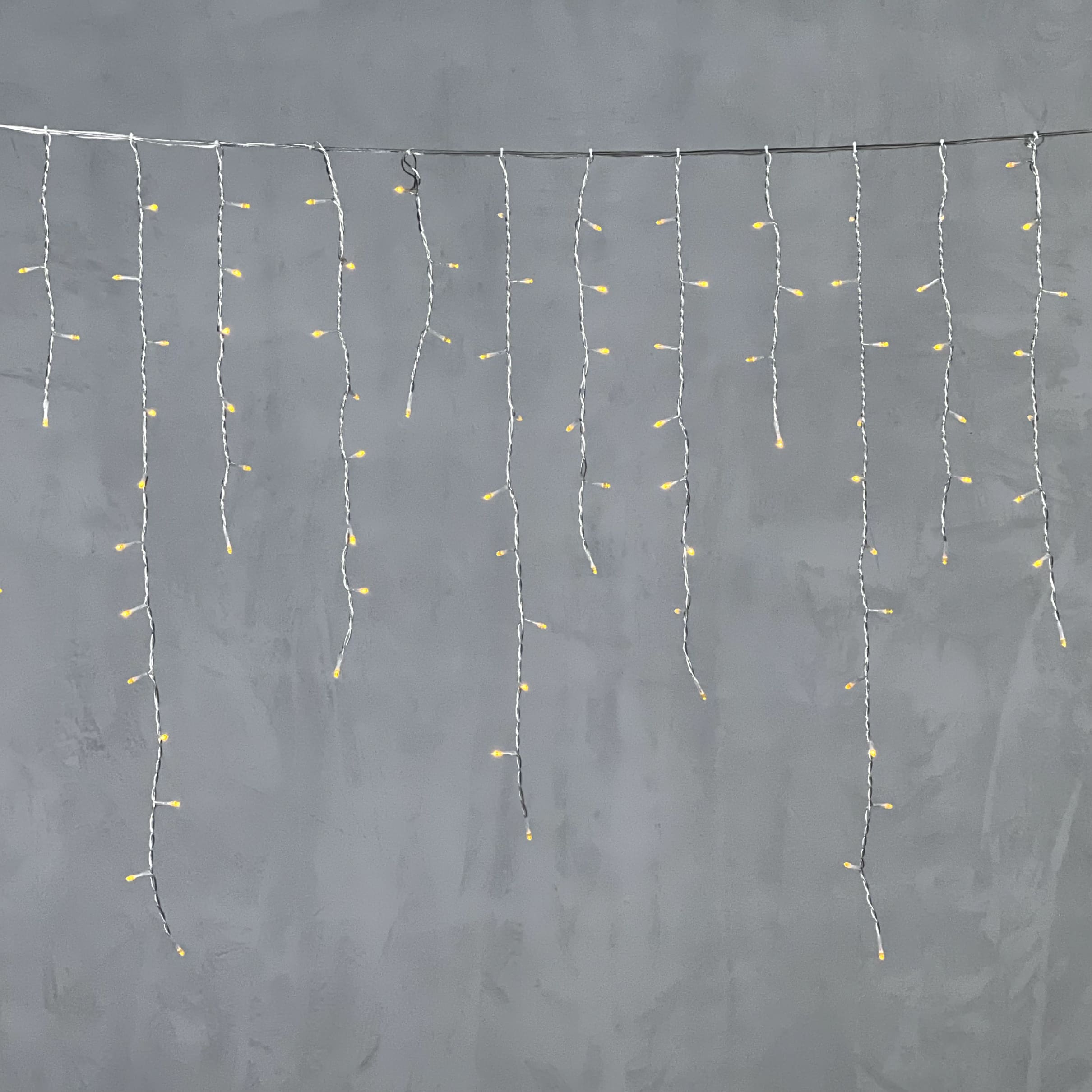 Гирлянда Бахрома 5 x 0,9 м Желтая 220В, 348 LED, Провод Прозрачный Силикон, IP65 ECC348-10-2Y