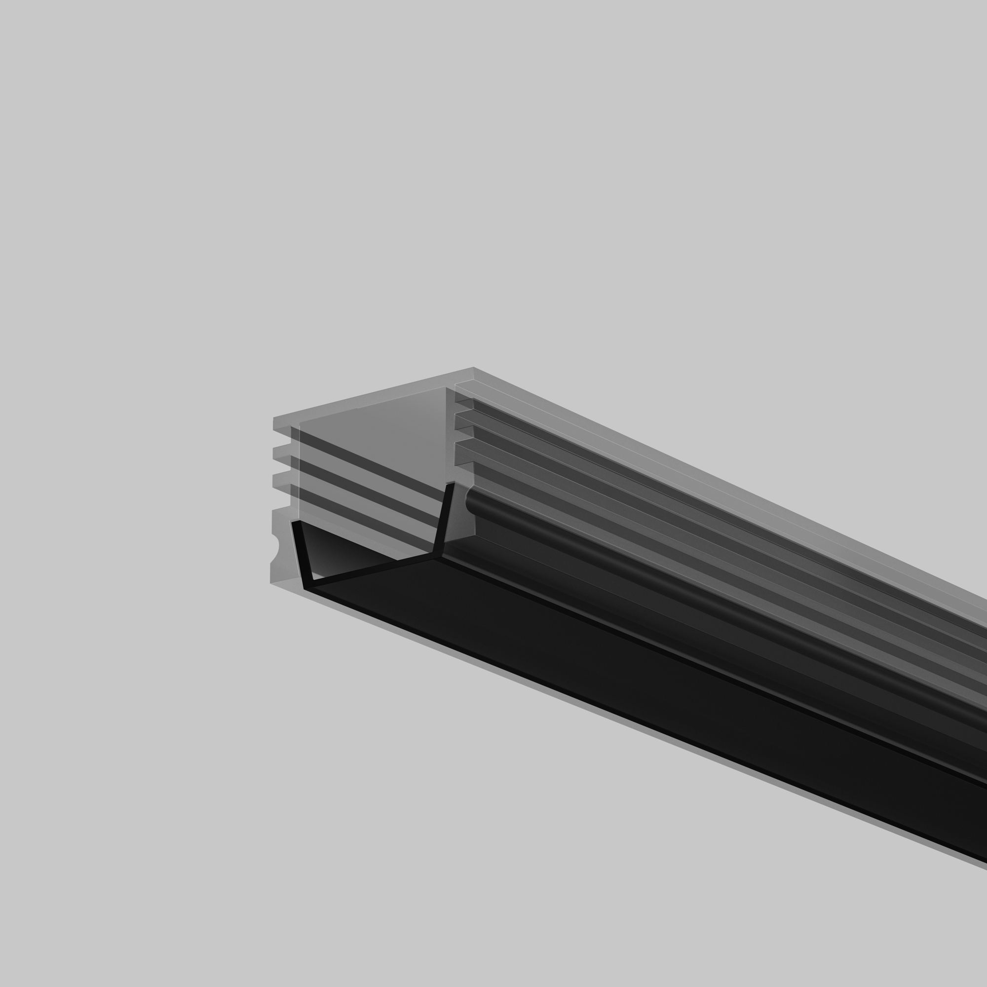 Рассеиватель для профиля 16?12 (Чёрный, 2 м), ALM-005-B-DF-2M 642024 Maytoni 642024_MY