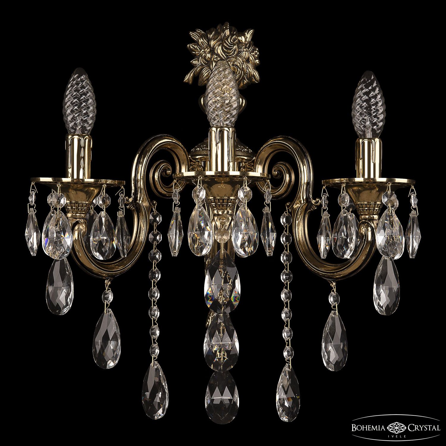 

Бра Bohemia Ivele Crystal 7303B8/3/175 B GB, 7303B8/3/175 B GB