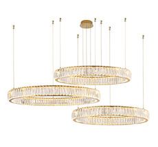 Подвесная люстра Newport Горизонтальная композиция 8240 из трех колец золото №11_NP