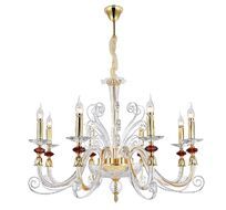 Подвесная люстра Crystallux CATARINA CATARINA SP8 V2 GOLD/TRANSPARENT-COGNAC_CR