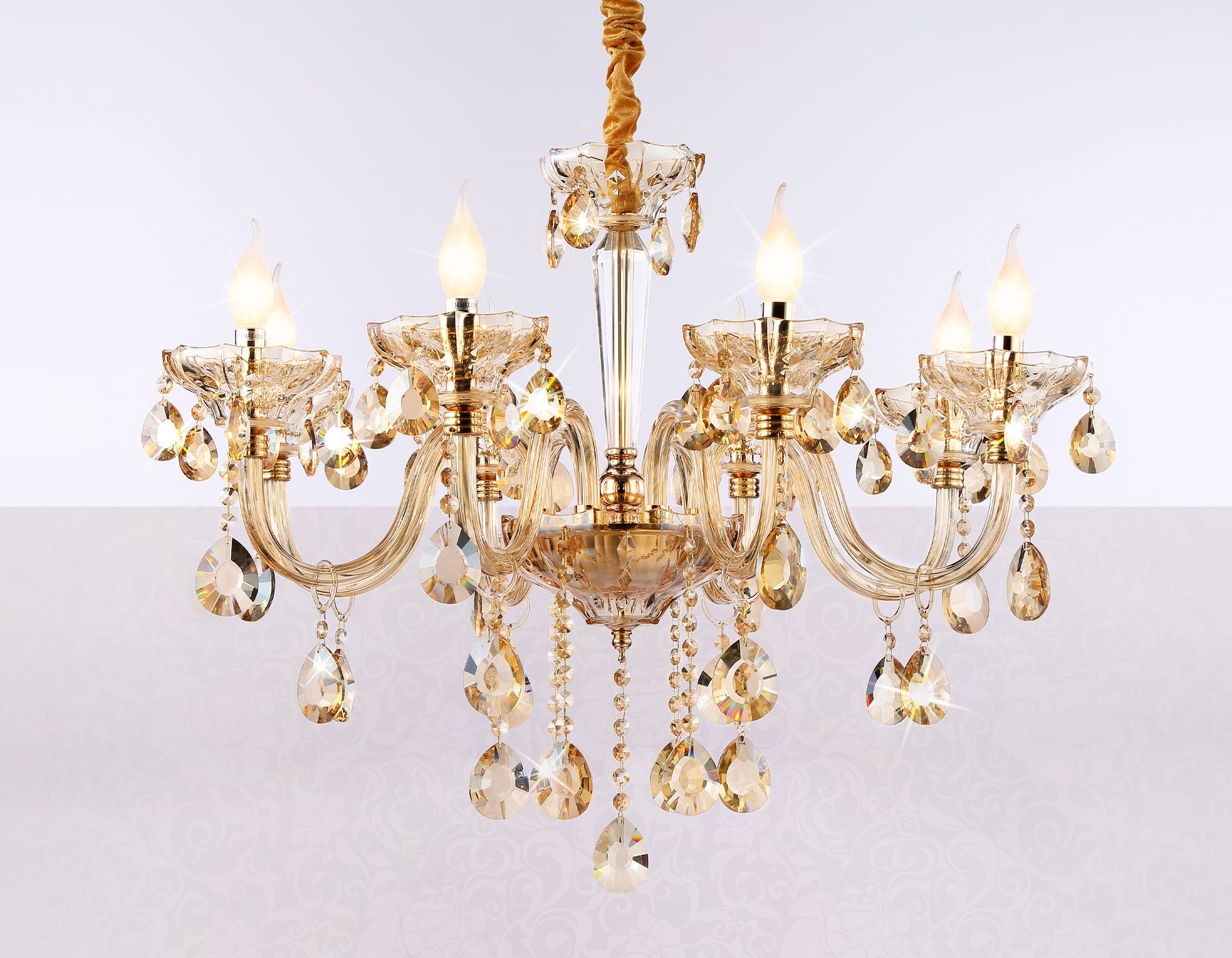 Подвесная люстра Ambrella light классическая с хрусталем Traditional TR4907_AMB