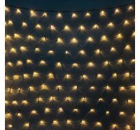 Светодиодная Сеть LTC 2 x 3 м Тепло-Белая 24В, 384 LED, Провод Чёрный ПВХ, IP54 NTL384M-11-1WW