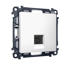 Комплект механизма компьютерной розетки RJ-45 экранированной с автоматической защитной шторкой ALFA QUANT (AP1320, VM185) Ambrella Volt MA132005_AMB