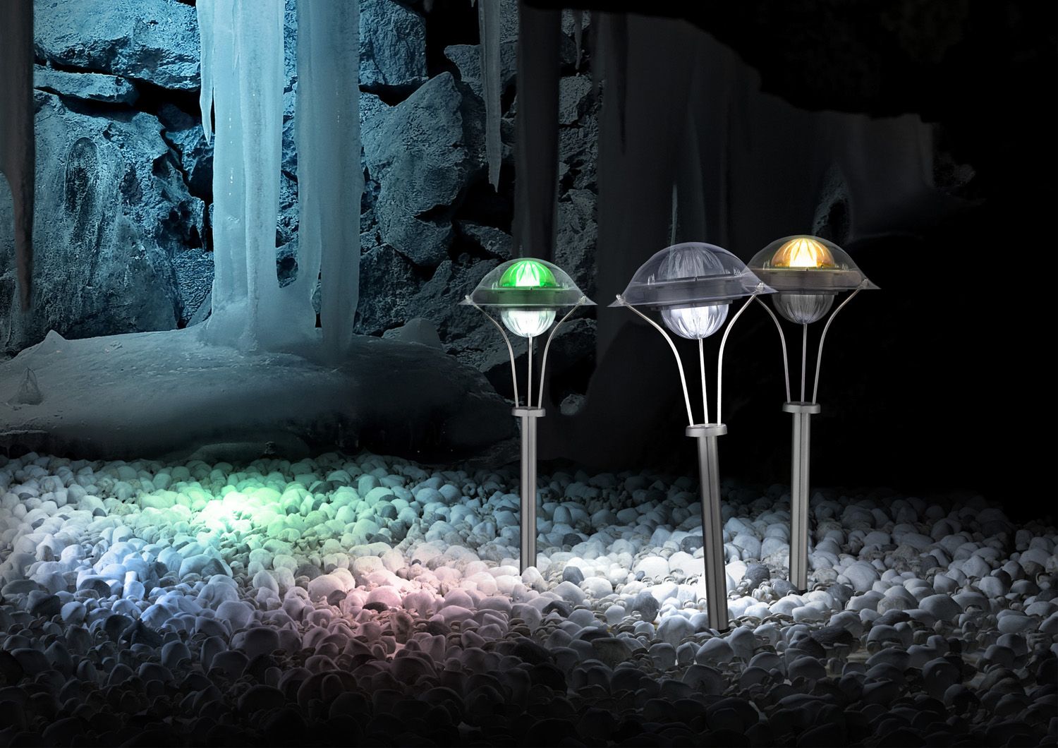 Уличный наземный светильник на солнечной батарее Solar 33041_GL