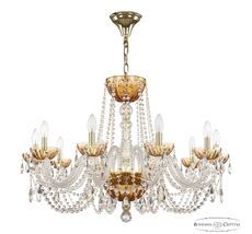 Хрустальная люстра Bohemia Ivele Crystal 5402/10/300 G Amber/M-1H_BI