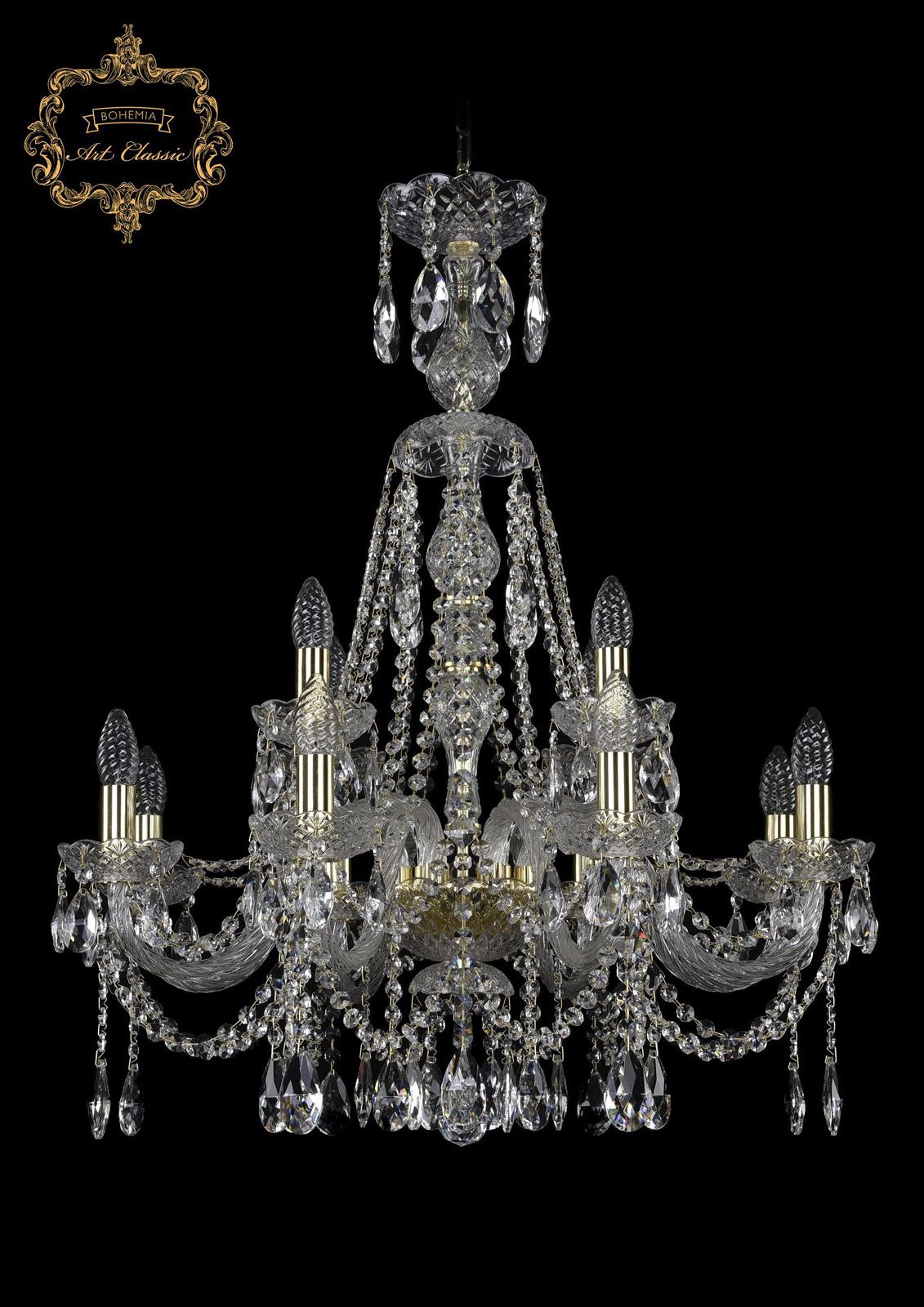 Хрустальная люстра Bohemia Art Classic 11.12.8+4.240.XL-82.Gd.Sp_BI
