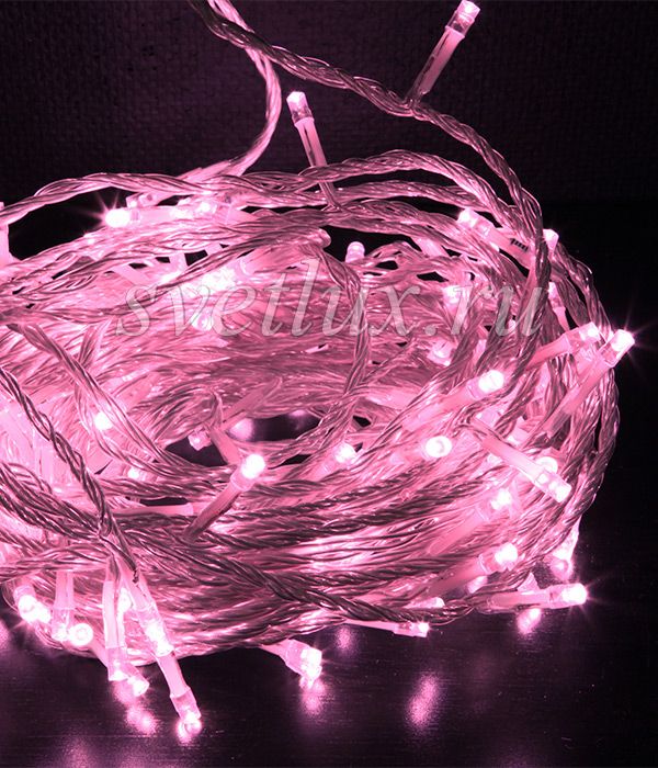 

Комплект 3 Светло-Розовых Нити по 20м c Контроллером, 600 LED, Провод Прозрачный Силикон, IP65 03-044, 03-044
