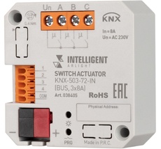 INTELLIGENT Релейный модуль KNX-503-72-IN (BUS, 3x8A) (IARL, IP20 Пластик, 3 года) 038405 Arlight 038405_ARL