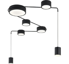 Потолочный светильник с пультом (ночной режим) LED (14028/7С Black) Indigo V000160L