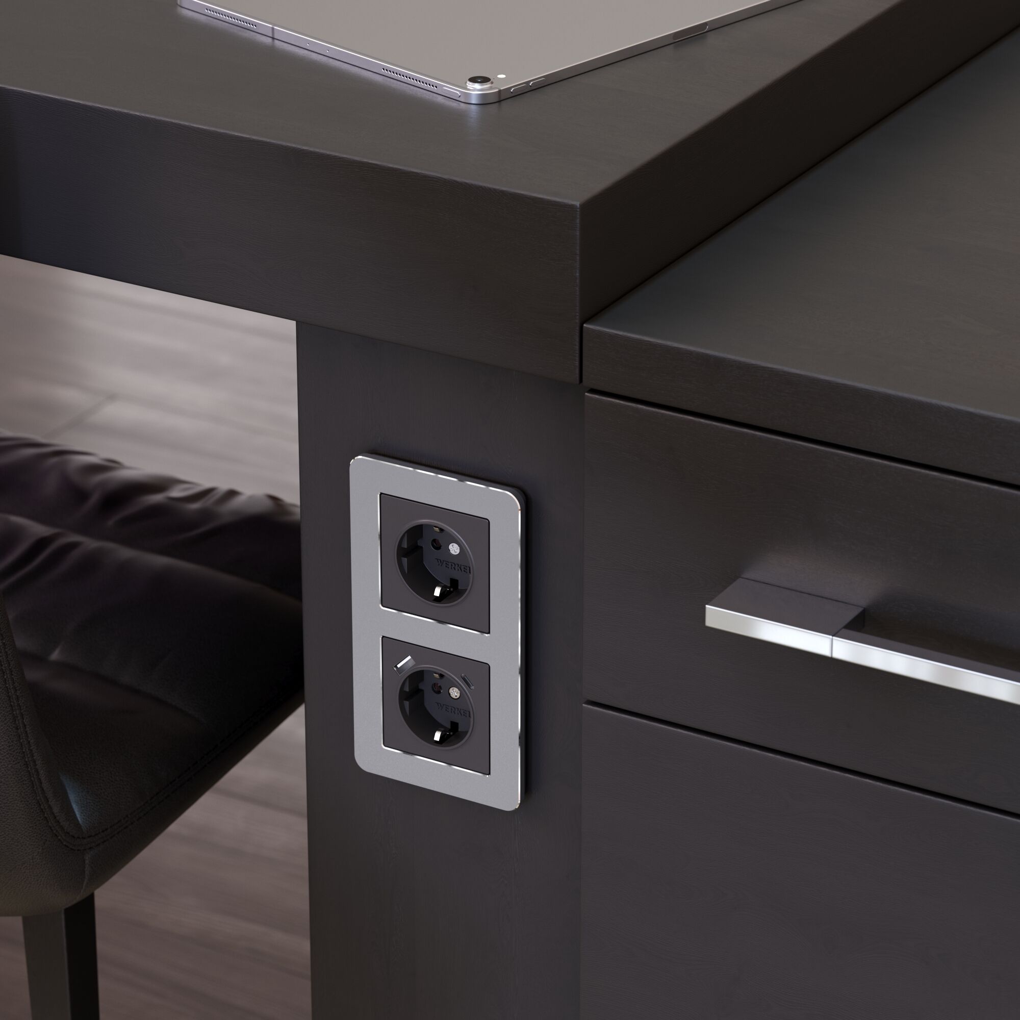 Рамка на 2 поста Platinum алюминий Werkel a059212_WR