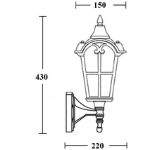 Настенный фонарь уличный IP44 Oasis Light 86101/04 Gb_OL