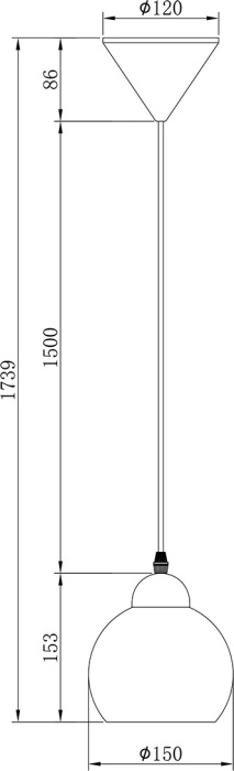 Подвесной светильник Escada 10178/1S Black_ESC