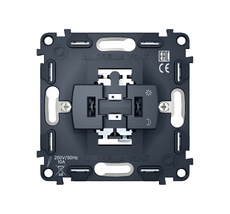 Выключатель 1-клавишный 10A-250V Ambrella Volt QUANT VM101_AMB