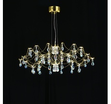 Подвесная люстра светодиодная с пультом и хрустальными подвесками K9 MyFar MR2662-60P-50CD