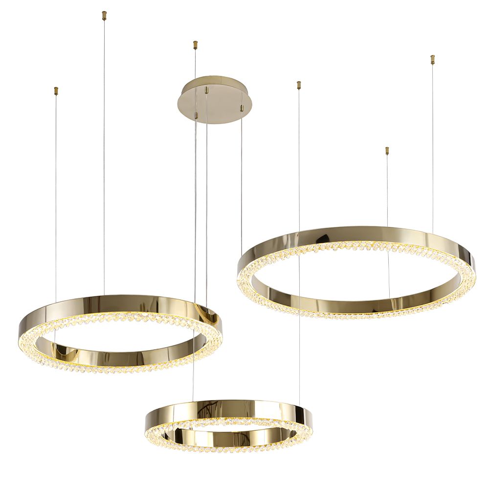 Подвесная люстра Crystal Lux SATURN SATURN SP120W LED GOLD_CR