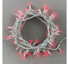 Гирлянда Нить 10м Красная 24В, 75 LED, Провод Белый Каучук, IP65 LTC LL75-8-1R LL75-8-1R