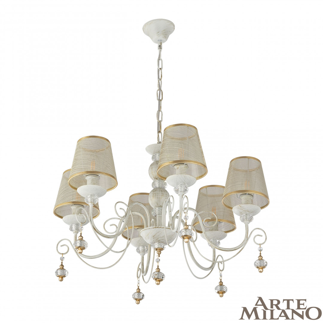 

Подвесная люстра Arte Milano 347620/6 WT+G, 347620/6 WT+G