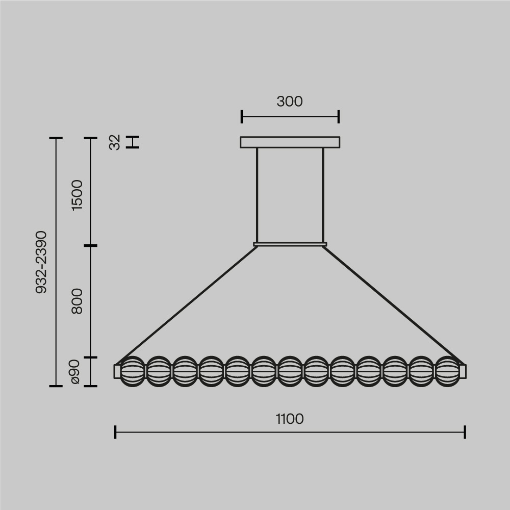 Подвесной светильник Maytoni Amulet MOD555PL-L18G3K_MY