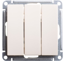 Выключатель встраиваемый трехклавишный (слоновая кость) Systeme Electric VS0510-351-2-86