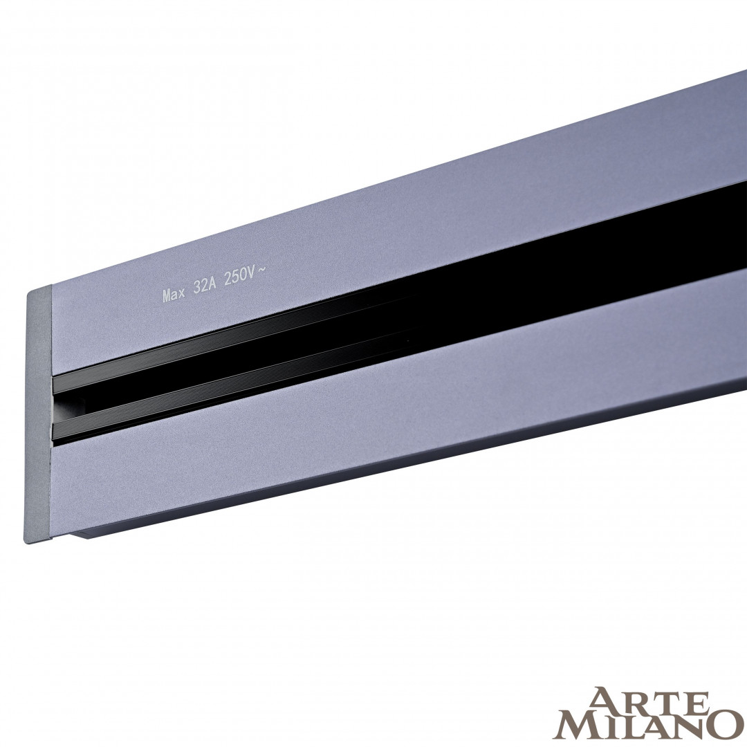 Шинопровод встраиваемый Arte Milano track-sockets 385201TBB/100 Grey
