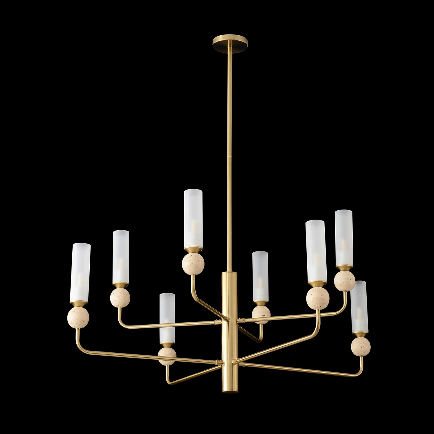 Подвесная люстра Crystal Lux SIMPLY SP8 BRASS_CR