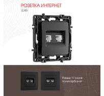 Розетка RJ45 х 2 Arte Milano 217.45-2.black