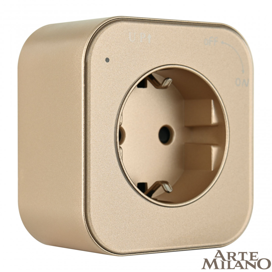 Трековая розетка Arte Milano track-sockets 380022TS/ES Gold