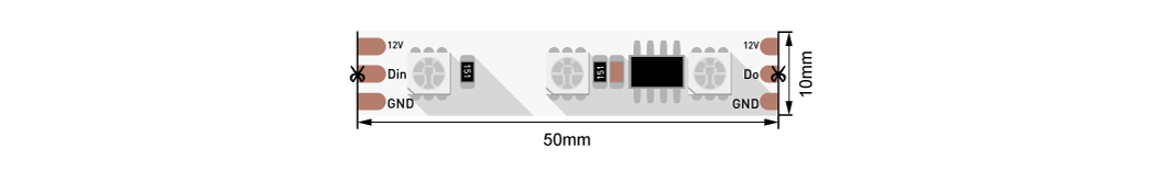 Лента со скотчем 3М светодиодная стандарт 5050, 60 LED/м, 14,4 Вт/м, 12В, IP20, Цвет: RGB 00-00009708_SW