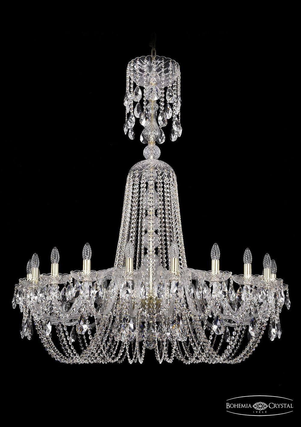 Хрустальная люстра Bohemia Ivele 1402/20/400/XL-140 G_BI