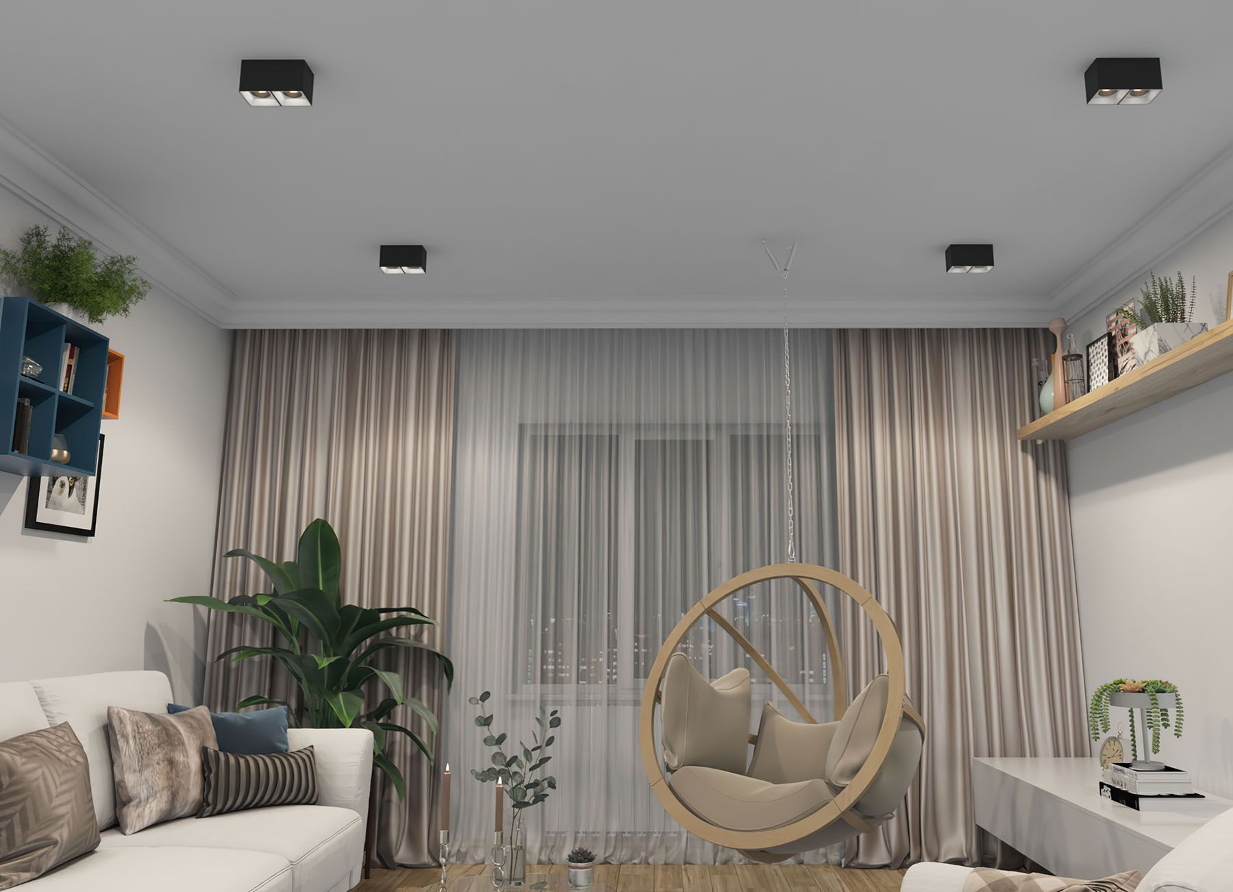 Накладной светильник Denkirs DK3085-BW+BK